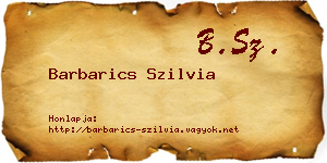 Barbarics Szilvia névjegykártya